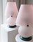 Mushroom Tischlampen aus Rosa Muranoglas, Italien, 1970er, 2er Set 4