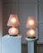 Mushroom Table Lamps in Pink Murano Glass, Italy, 1970s, Set of 2 2