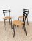 Mid-Century Italian Dining Chairs in Black Steel and Wood, Italy, 1970s, Set of 3 6