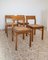 Vintage Dining Chairs in Wood, Italy, 1960s, Set of 4, Image 10