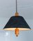Ceiling Light with Silk Lampshade from Temde, 1960s 2