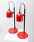 Lámparas de mesa vintage rojas, Italia, años 80. Juego de 2, Imagen 3