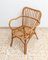 Vintage Basket Chair in Bamboo and Rattan, Italy, 1970s 4