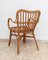 Vintage Basket Chair in Bamboo and Rattan, Italy, 1970s 8