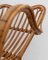 Silla Basket vintage de bambú y ratán, Italia, años 70, Imagen 2
