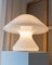 Lámpara de mesa hongo grande con detalles plateados, años 70, Imagen 7