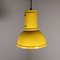 Lampada industriale gialla di Fontana Arte, anni '70, Immagine 1