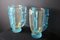 Large Gold and Turquoise Blue Murano Glass Vases by Costantini, 1980s, Set of 2 3