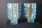 Large Gold and Turquoise Blue Murano Glass Vases by Costantini, 1980s, Set of 2, Image 4