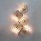 Italian Modern Murano Glass and Brass Flower Wall Lamps, 1990, Set of 2, Image 3