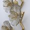 Italian Modern Murano Glass and Brass Flower Wall Lamps, 1990, Set of 2, Image 6