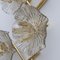 Italian Modern Murano Glass and Brass Flower Wall Lamps, 1990, Set of 2 7
