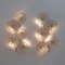Italian Modern Murano Glass and Brass Flower Wall Lamps, 1990, Set of 2, Image 4