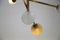 Lámpara de araña italiana de vidrio y latón, Imagen 6