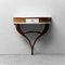 Half-Moon Wooden Wall Console, 1950s 1