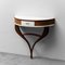 Half-Moon Wooden Wall Console, 1950s 2