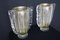 Large Gold-Colored and Crystal Murano Glass Vases by Costantini, 1980s, Set of 2 2
