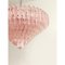 Italienischer rosa Quadriedro Murano Glas Kronleuchter im Venini Stil von Simoeng 4