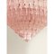 Italienischer rosa Quadriedro Murano Glas Kronleuchter im Venini Stil von Simoeng 3
