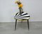 Small Mid-Century German Triangle-Shaped Side Table with White & Black Sunburst Pattern, 1960s 2