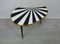 Small Mid-Century German Kidney-Shaped Side Table with White & Black Sunburst Pattern, 1960s, Image 4