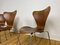 Modell 3107 Stühle von Arne Jacobsen für Fritz Hansen, 1950er, 3er Set 6