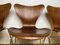 Model 3107 Chairs by Arne Jacobsen for Fritz Hansen, 1950s, Set of 3 10