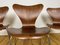Model 3107 Chairs by Arne Jacobsen for Fritz Hansen, 1950s, Set of 3 2