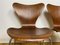 Model 3107 Chairs by Arne Jacobsen for Fritz Hansen, 1950s, Set of 3 8