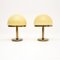 Large Vintage Italian Brass and Glass Table Lamps, 1970s, Set of 2, Image 1