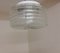 Vintage German Ceiling Lamp with Clear Glass Shade on a White Porcelain Mount from Lindner, 1970s 4