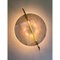 Italian Wall Light in White Carrara Marble Disc and Brass Metal Frame by Simoeng 8
