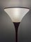 Vintage Italian Red Floor Lamp with Funnel-Shaped Glass Shade, 1980, Image 3