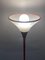 Vintage Italian Red Floor Lamp with Funnel-Shaped Glass Shade, 1980, Image 4
