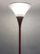 Vintage Italian Red Floor Lamp with Funnel-Shaped Glass Shade, 1980, Image 5
