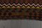 Alfombra de pasillo Oushak vintage marrón, años 60, Imagen 7
