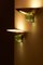 Lampade da parete in ottone dorato e vetro, set di 2, Immagine 4