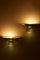 Wandlampen aus Vergoldetem Messing & Glas, 2 . Set 2