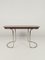 Oval Tubular Steel & Wood Console Table in the style of Giotto Stoppino for Bernini 1