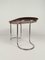 Oval Tubular Steel & Wood Console Table in the style of Giotto Stoppino for Bernini 6
