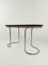 Oval Tubular Steel & Wood Console Table in the style of Giotto Stoppino for Bernini 17