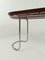 Oval Tubular Steel & Wood Console Table in the style of Giotto Stoppino for Bernini 18