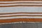 Vintage Turkish Orange Striped Wool Kilim Runner Rug, 1960s, Image 8
