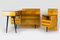 Modular Desk Set with Black Glass Top by Mojmir Pozar, 1960s, Set of 3, Image 16