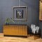 Vintage Golden Steel Sideboard with Stone Top, Image 9