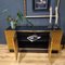 Vintage Golden Steel Sideboard with Stone Top, Image 6