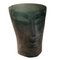 The Refined Venetian Vase in Satin Glass with Emerald Green Face 1