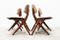 Pelican Dutch Teak Dining Chairs by Louis van Teeffelen for Webe, 1960s, Set of 4 2