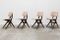 Pelican Dutch Teak Dining Chairs by Louis van Teeffelen for Webe, 1960s, Set of 4 1