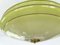 Lámpara colgante Art Déco de vidrio verde, años 30, Imagen 14